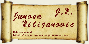 Junoša Milijanović vizit kartica